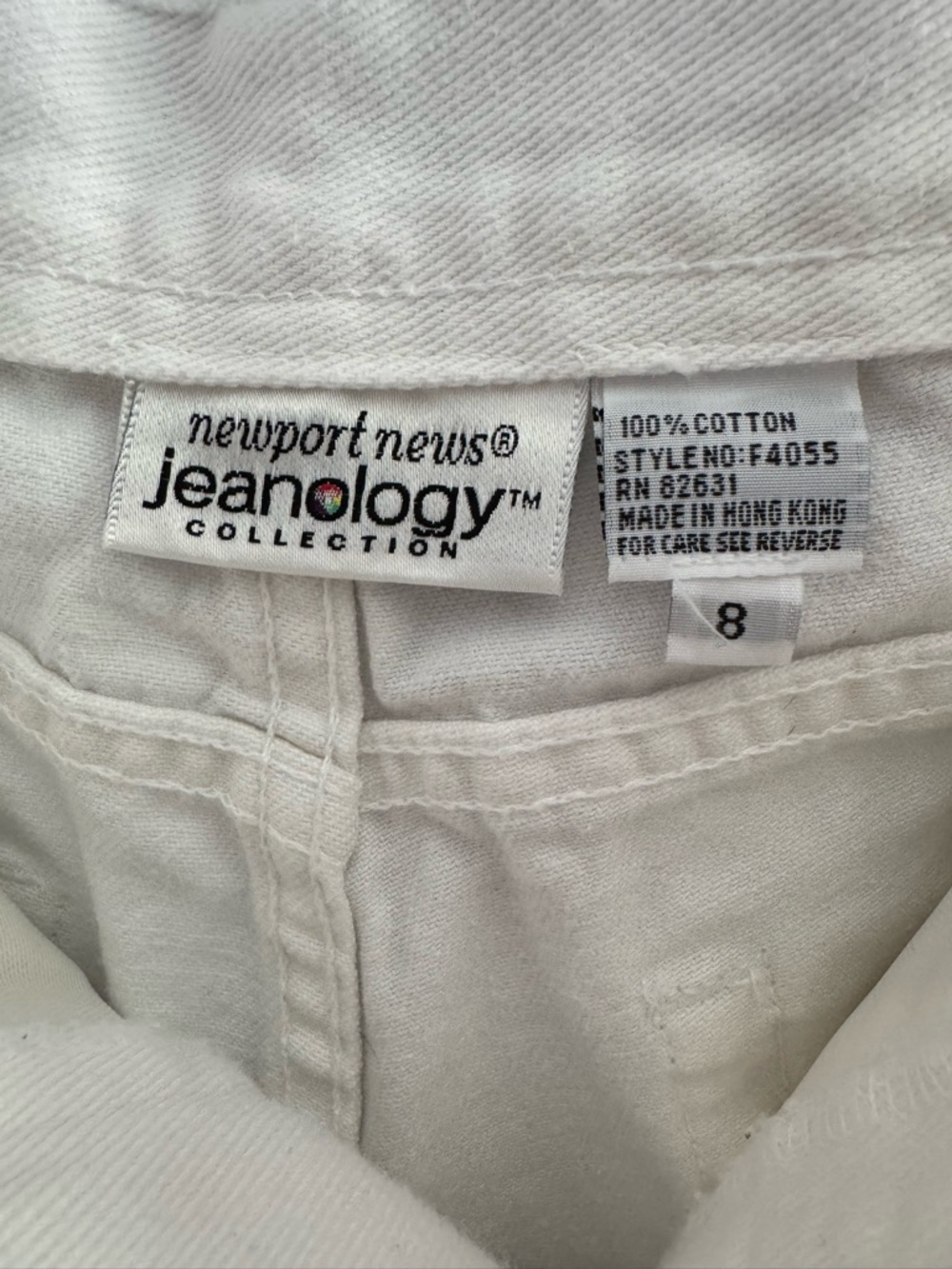 Vintage 90’s Newport News Jeanology White Cotton Denim High Waist Jean Shorts 25 - Picture 4 of 7